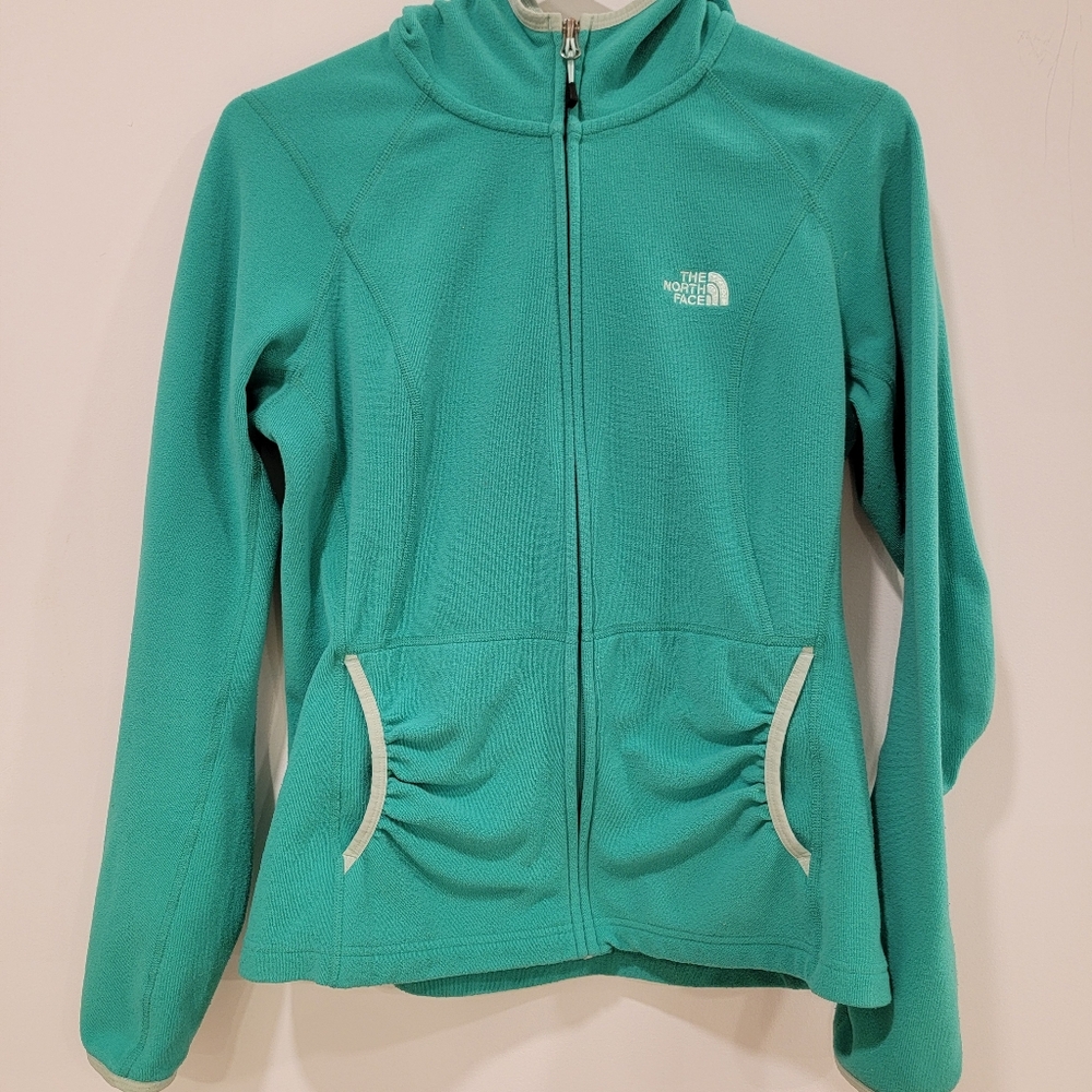The North Face Green Hooded Jacket Women's Medium - Picture 1 of 7